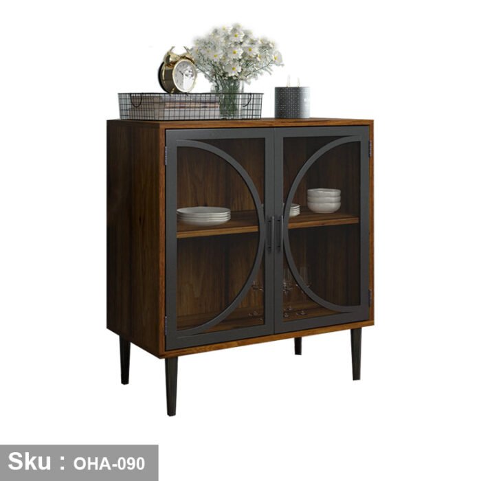 Beech wood buffet and Turkish walnut veneer counter - OHA-090 - Image 2