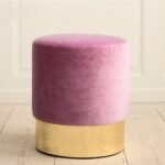 Pouf Rio Plush Fabric - Pink