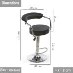 Black Rosso Hydraulic Bar Chair - Image 3