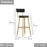Plush Fabric Bar Stool - MSC-443 - 50cmX103cm - Image 4