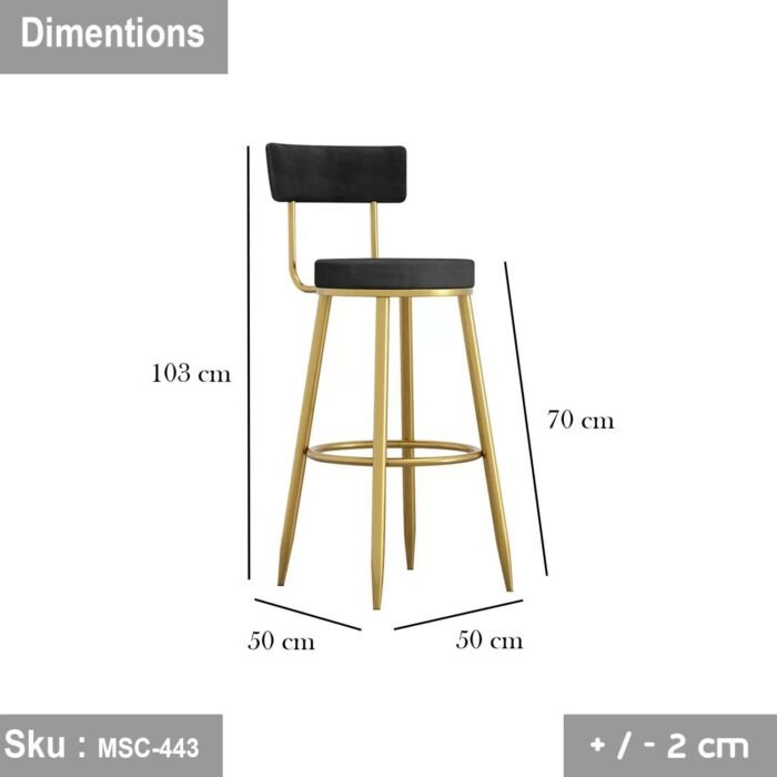 Plush Fabric Bar Stool - MSC-443 - 50cmX103cm - Image 4