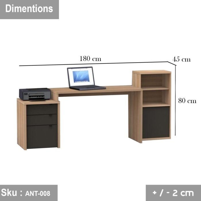 Roland Mdf Wood Desk - Image 3