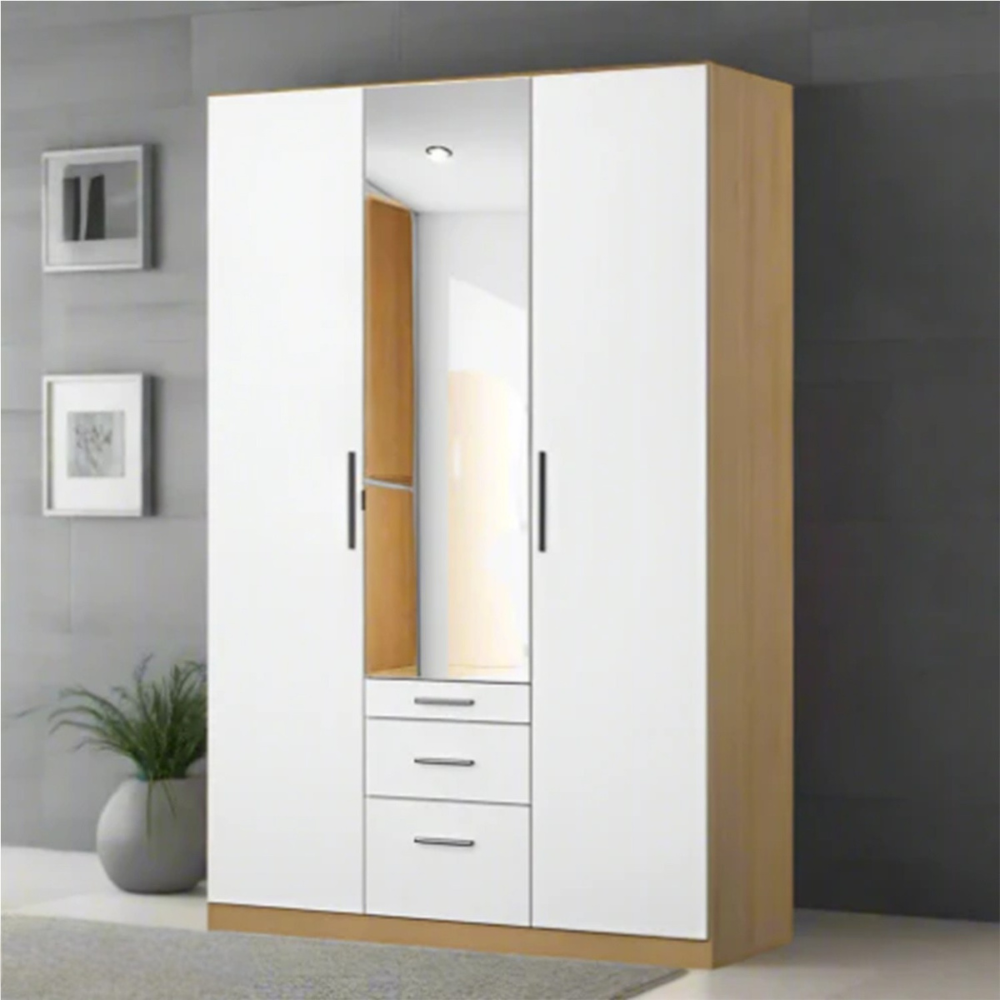 210cm_54_ac62dc7c-98f5-4c26-af56-cfb13784956b.png MDF wood wardrobe with melamine layer - KYN-115 - Image 1
