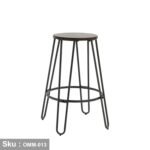 Metal bar stool with hot paint - OMM-013 - Image 2