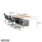 Meeting tab- 240x120 - Spanish MDF wood with metal chassis - CEM-045 - Image 3