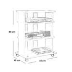 White MDF TV table - 80x60x45 cm - OSM-542 - Image 2
