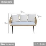Sydney One Rattan Sofa 2 Seater - Image 2