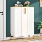 Shoe Cabinet , 6-Tier Shoe Storage Organizer with Adjustable Shelves & Doors