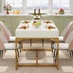 Dining Table, 63? Breakfast Dinner Table with 2 Drawers for 4 to 6 - Image 5