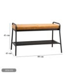 Metal and leather shoe cabinet - LUS-153 - Image 3