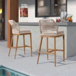 Siran 2 Wooden Beech Bar Stools OS-001 - Image 3