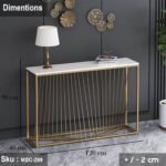 Patrick iron console, electrostatic paint and marble - Image 2