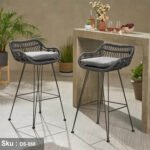 Set of 2 Brita Rattan Flat Bar Chairs - Image 4