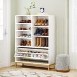 Shoe Cabinet, 7-Tier Shoe Rack with Flip Door & Adjustable Shelves - Image 4