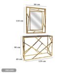 Stainless Steel Console and Mirrors - ORX-080 - Image 3