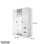 MDF wood wardrobe with melamine layer - KYN-111 - Image 2