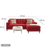 Beech wood sofa and chair with linen or velvet fabric - KYN-065 - Image 2