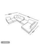 Beech wood corner with linen or velvet fabric - KYN-043 - Image 2