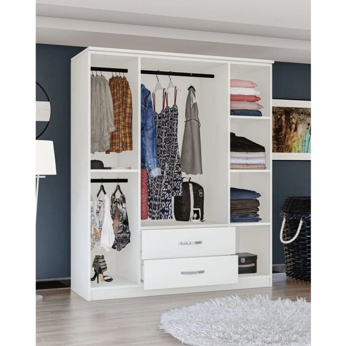 Spanish MDF wood wardrobe - ITM-019 - 220cmX160cm - Image 4