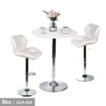 Stainless Bar Set 2 Chairs and Table - OUA-020 - Image 2