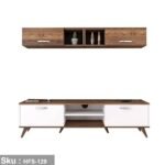 TV table with additional units made of high-quality MDF wood - HFS-129 - Image 2