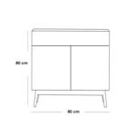 White MDF buffet - 80 x 80 x 40 cm - OSM-568 - Image 2