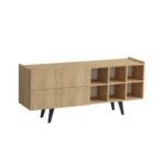 Beige and black Spanish MDF buffet - 70 x 40 x 150 cm - OSM-581 - Image 3