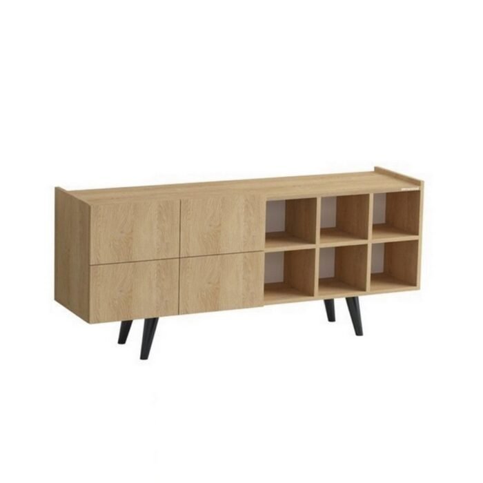 Beige and black Spanish MDF buffet - 70 x 40 x 150 cm - OSM-581 - Image 3
