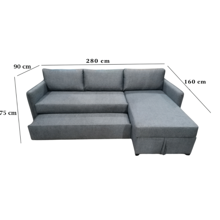 Manx sofa, 3 seater, bed and storage compartment - red beech wood - HST-032 - Image 3