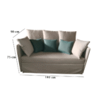 Rolla sofa bed - red beech wood - HST-140 - Image 3