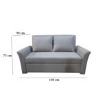 Manx 2-Seater Sofa Bed - Red Beech Wood - HST-067 - Image 3