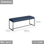 High quality MDF wood bankette - BDF-017 - 120cmX45cm - Image 2