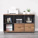 File Cabinet, 43 inches Mobile Filing Cabinet for Letter Size - Image 4