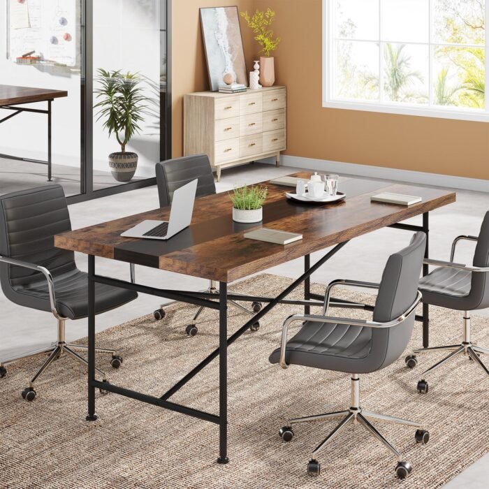 Conference Table, 6FT Rectangular Seminar Meeting Table - Image 4