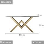 Pam iron console with electrostatic paint and MDF wood - Image 2