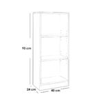 White MDF bookcase - 93x40x24 cm - OSM-548 - Image 2