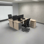 Spanish MDF doubwood workstation - CEM-012