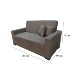 Manx 2-Seater Sofa Bed - Red Beech Wood - HST-068 - Image 3
