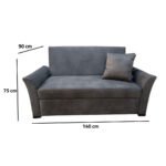 Manx 2-Seater Sofa Bed - Red Beech Wood - HST-061 - Image 3