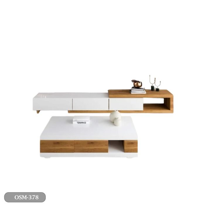 Coffee table set with TV table - high quality MDF wood - OSM-378 - Image 2