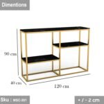 Patty iron console with electrostatic paint and MDF wood - Image 2