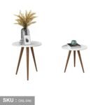 High-quality MDF wood interlocking side table set - OAL-046 - Image 2