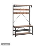 Wooden MDF and metal shoe rack - WAF-037 - Image 2