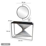 Stainless Steel Console and Mirrors - ORX-082 - Image 3