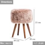 Ejan wooden chair for legs walnut 55 * 30 - Image 2