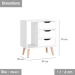 Spanish MDF wood nightstand - ITM-021 - 50cmX60cm - Image 2