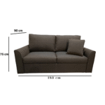 Modern mobile fixed sofa - red beech wood - HST-123 - Image 3