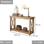 Natural wood console - 120X 90 - ELG-030 - Image 3
