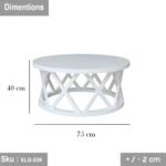 Natural wood coffee table - 75 * 45 - ELG-039 - Image 3