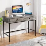 Computer Desk, 47? Study Writing Table with 2 Storage Drawers - Image 4